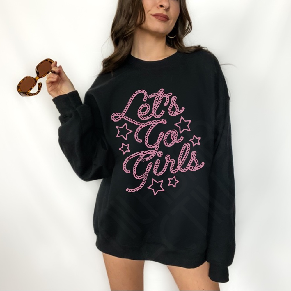 🚨 CLOSEOUT 🚨 Let’s Go Girls Graphic Crewneck Sweatshirt
